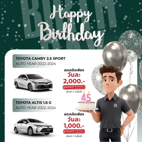 HBD 45TH Toyota Bara Car Rental
